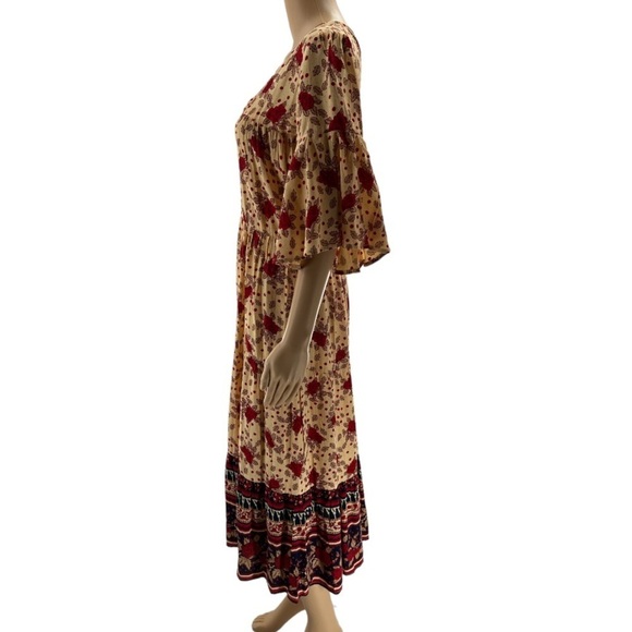 Faithful the Brand X Anthropologie Amelia Midi Dress Rose Garden Size S … - Picture 3 of 8